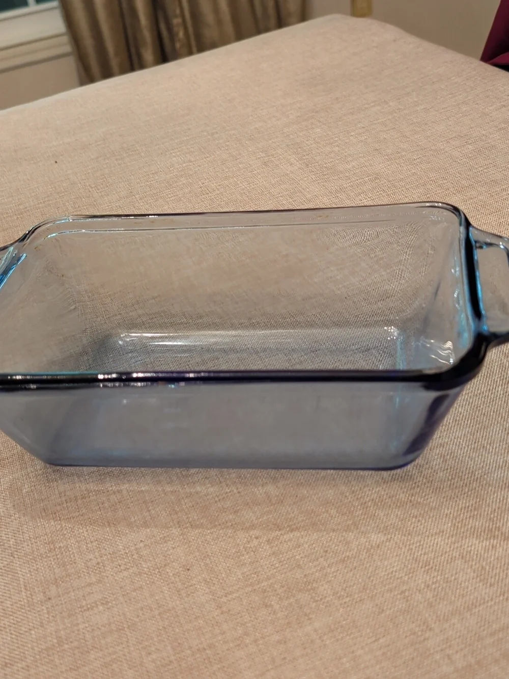 Vintage Anchor Hocking Blue Glass Loaf Pan - Durable Oven-Safe Bakeware